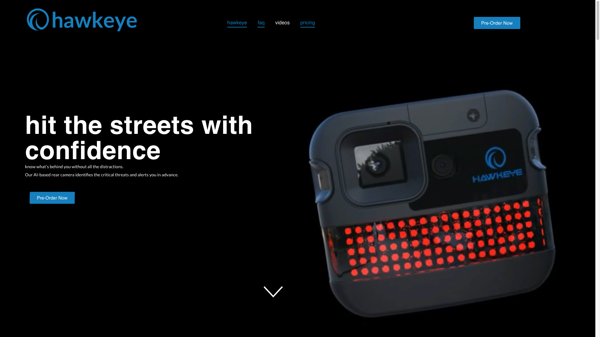Hawkeye cycling analytics platform screenshot